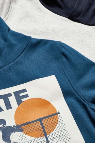 Bambini - Confezione da 2 - felpa con cappuccio - blu scuro