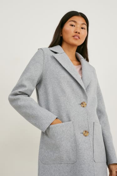 Femmes - Manteau - gris clair chiné