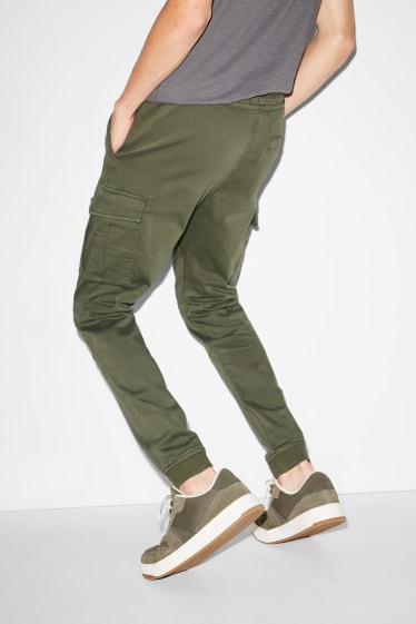 Bărbați - CLOCKHOUSE - pantaloni cargo - regular fit  - verde închis