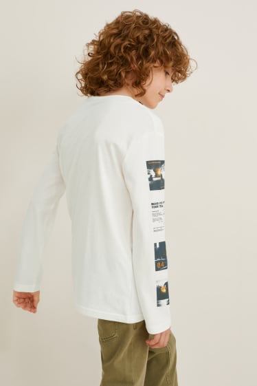 Kinder - Langarmshirt - weiss