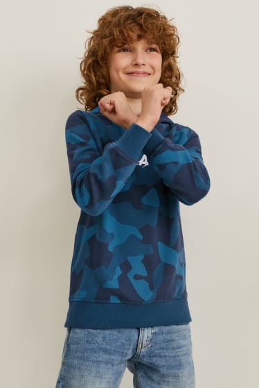 Niños - Sudadera con capucha - estampada - azul oscuro