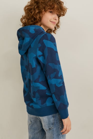 Niños - Sudadera con capucha - estampada - azul oscuro