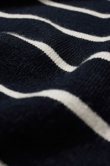 Femmes - Pullover - à rayures - bleu foncé