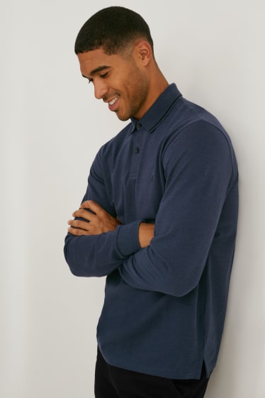 Men - Polo shirt - Flex  - LYCRA® - dark blue