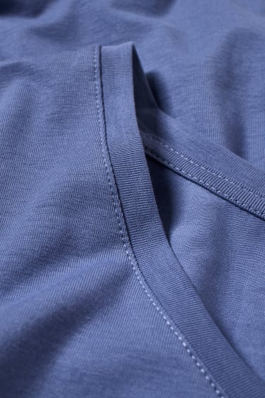 Femmes - Robe-T-shirt basique - rayée - bleu clair