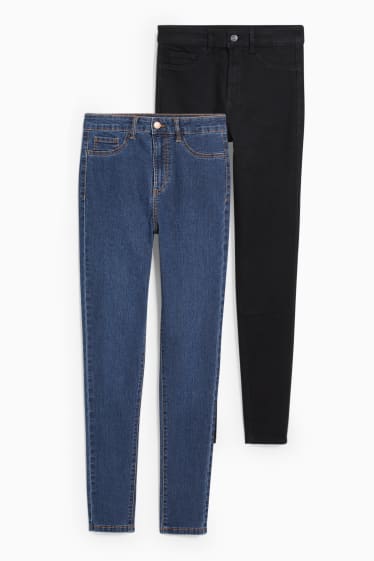 Women - Multipack of 2 - jegging jeans - high waist- LYCRA® - blue denim