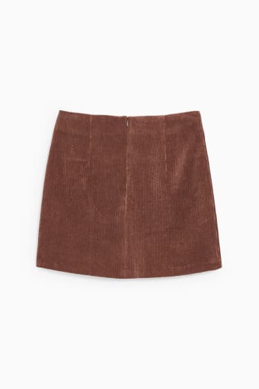 Jóvenes - CLOCKHOUSE - falda de pana - marrón oscuro