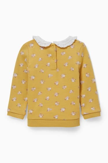Babys - Baby-Sweatshirt - geblümt - gelb