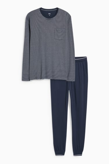 Heren - Pyjama - donkerblauw