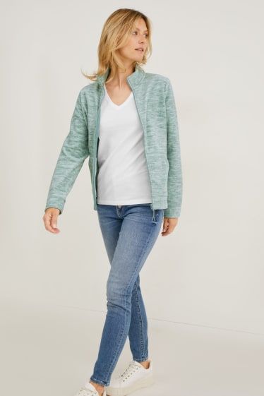 Women - Fleece jacket - mint green