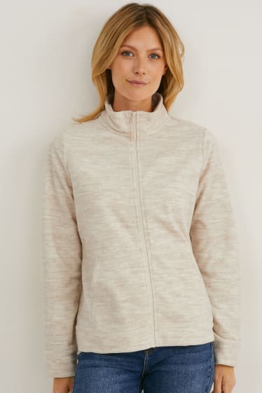 Donna - Giacca di pile - bianco crema