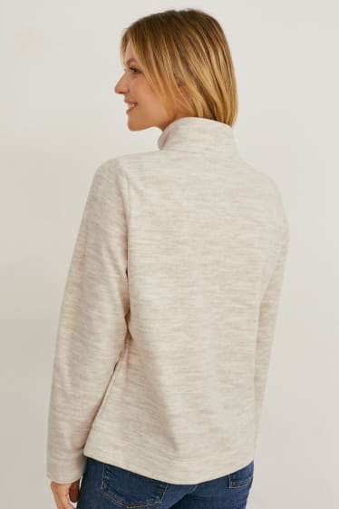 Donna - Giacca di pile - bianco crema