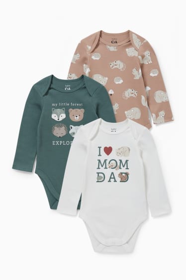 Unisex - Set van 3 - rompertje - zuiver wit