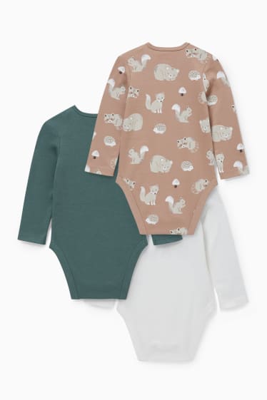 Unisex - Set van 3 - rompertje - zuiver wit