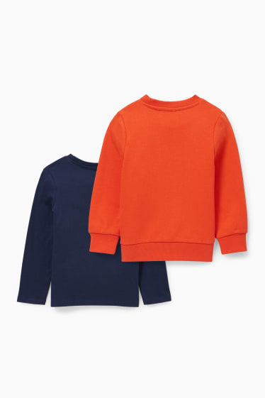 Kinder - Multipack 2er - Sweatshirt und Langarmshirt - dunkelblau