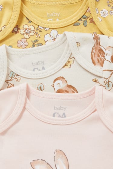 Baby: meisjes - Set van 3 - rompertje - beige