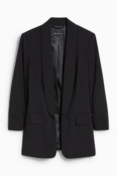 Damen - Blazer - tailliert - schwarz