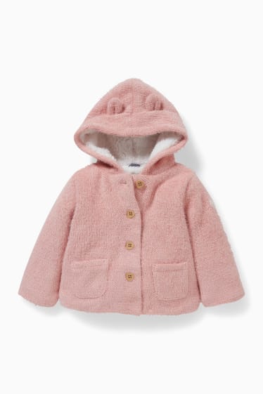 Babys - Baby-Jacke mit Kapuze - rosa