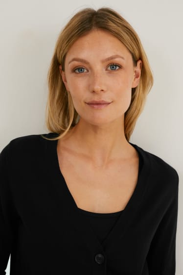 Damen - Strickjacke - schwarz