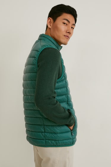 Uomo - Gilet trapuntato - verde scuro