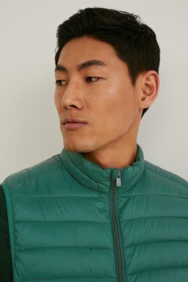 Uomo - Gilet trapuntato - verde scuro