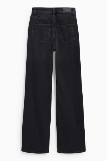 Dames - CLOCKHOUSE - straight jeans - high waist - jeansdonkergrijs