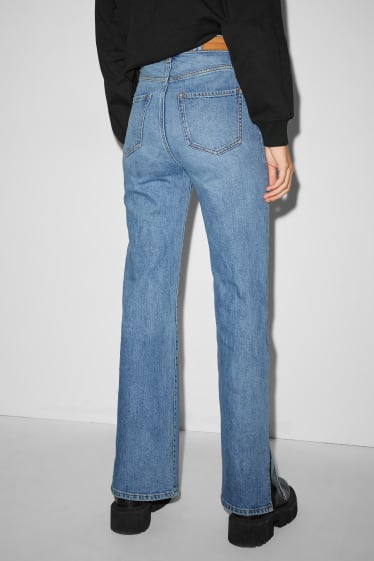 Women - CLOCKHOUSE - straight jeans - high waist - blue denim