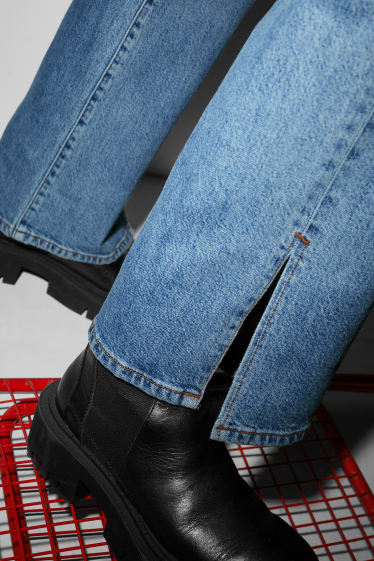 Dames - CLOCKHOUSE - straight jeans - high waist - jeansblauw