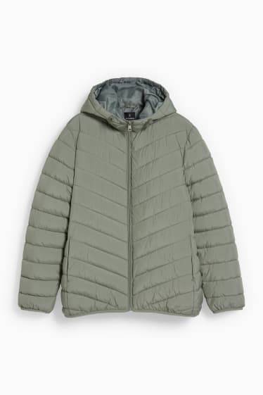 Women - CLOCKHOUSE - quilted jacket with hood - khaki