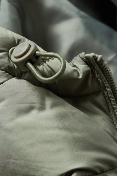 Women - CLOCKHOUSE - quilted jacket with hood - khaki