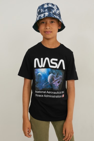 Kinder - NASA - Kurzarmshirt - schwarz