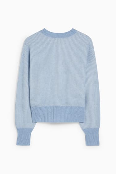 Damen - Kaschmir-Pullover - hellblau