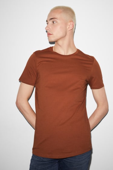 Heren - T-shirt - bruin