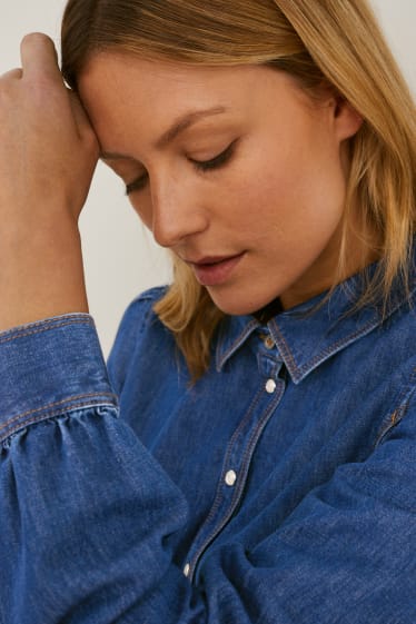 Femmes - Robe en jean d'allaitement - jean bleu foncé
