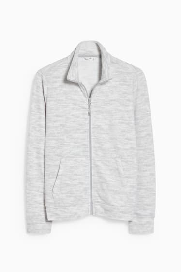 Damen - Fleecejacke - hellgrau-melange