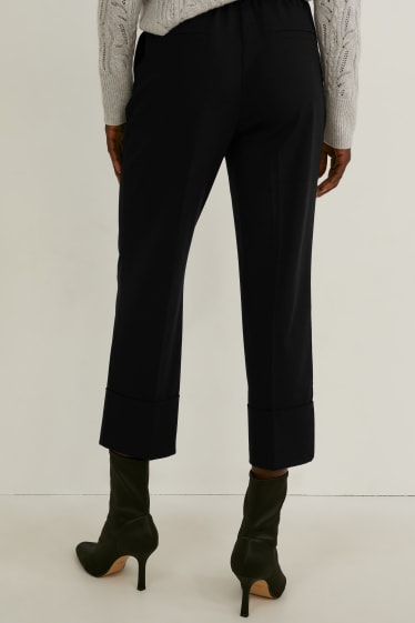 Dames - Pantalon - high waist - straight fit  - zwart