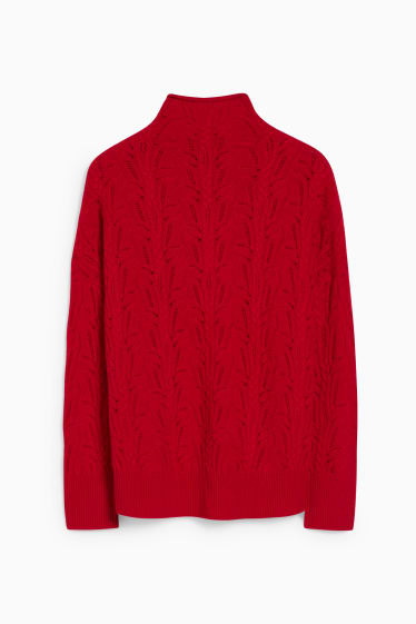 Damen - Kaschmir-Pullover - rot