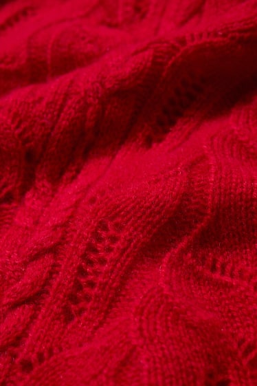 Femei - Pulover din cașmir - roșu