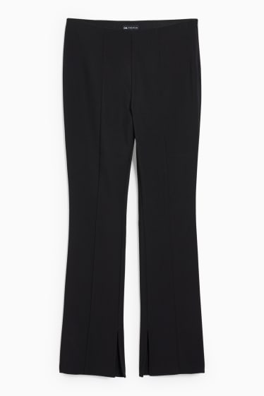 Dona - Pantalons de tela - cintura mitjana - straight fit - negre