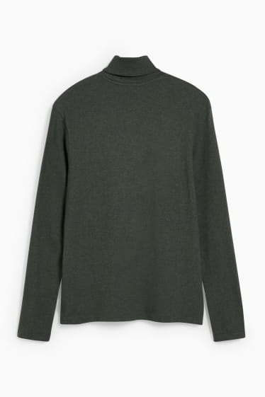 Hombre - Jersey de cuello vuelto - verde oscuro