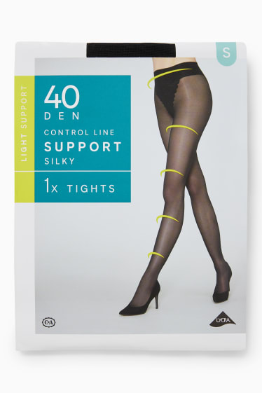 Damen - Feinstrumpfhose - LYCRA® - 40 DEN - schwarz