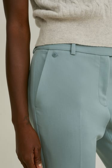 Kobiety - Spodnie - średni stan - slim fit - zielony