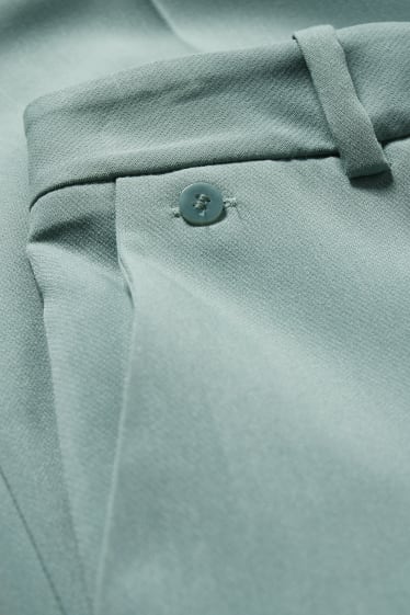 Femei - Pantaloni de stofă - talie medie - slim fit - verde