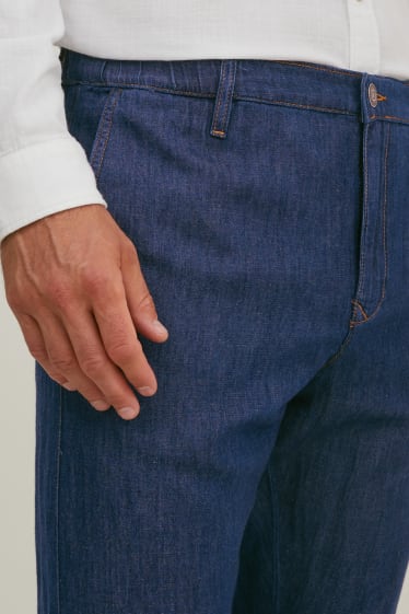Herren - Tapered Jeans - mit Hanffasern - dunkeljeansblau