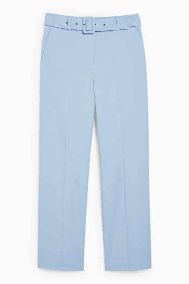 Donna - Pantaloni - vita alta - azzurro