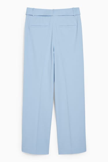 Femmes - Pantalon en toile - high waist - bleu clair