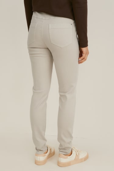 Dona - Skinny jeans - high waist - blanc trencat
