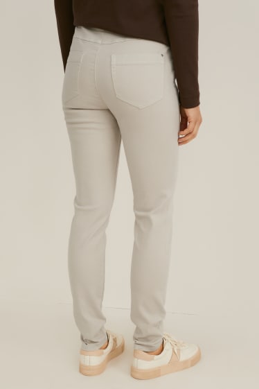 Donna - Skinny jeans - vita alta - bianco crema