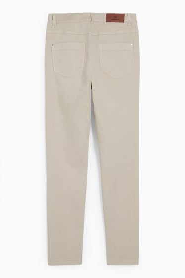 Donna - Skinny jeans - vita alta - bianco crema