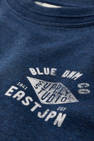Uomo - Felpa - blu scuro